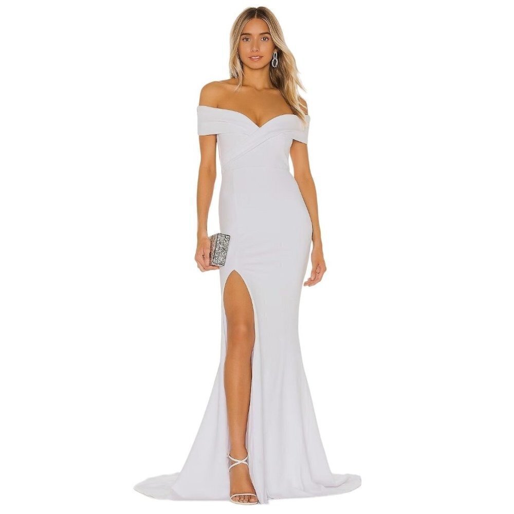 Nookie Neptune Gown In White Xsmall New Womens Long Formal Maxi Dress